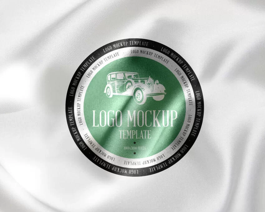 Free Premium Fabric Logo Mockup