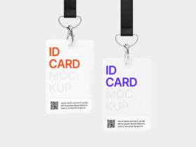 Free Realistic ID Cards Mockup
