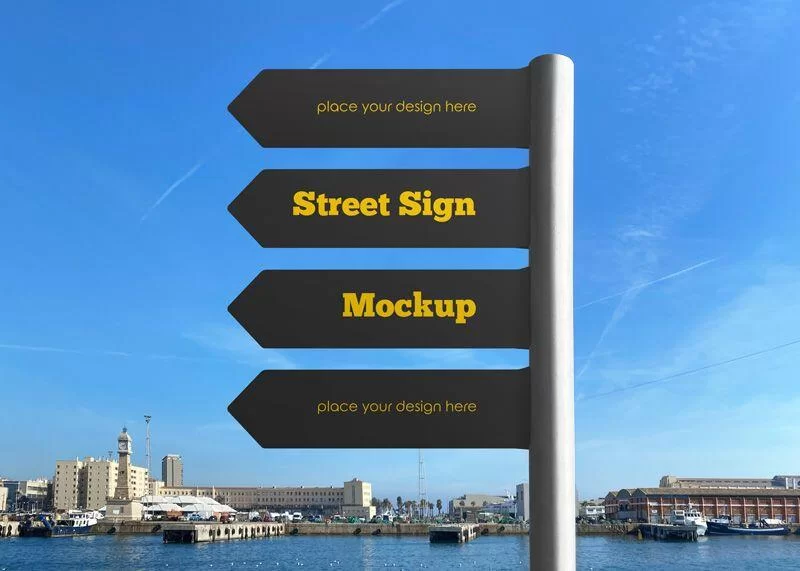 Free Street Sign Mockup
