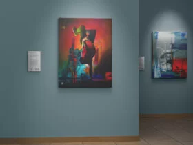 Free Wall Art Canvas Mockup