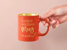 Hand Holding Mug Free Mockup