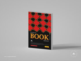 A4 Stand Up Book Free Mockup