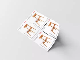 Postage Stamp Free Mockup
