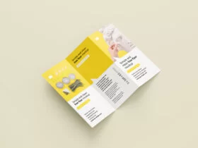 US Tri-fold Flyer Free Mockup