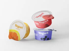Yogurt Cups Free Mockup