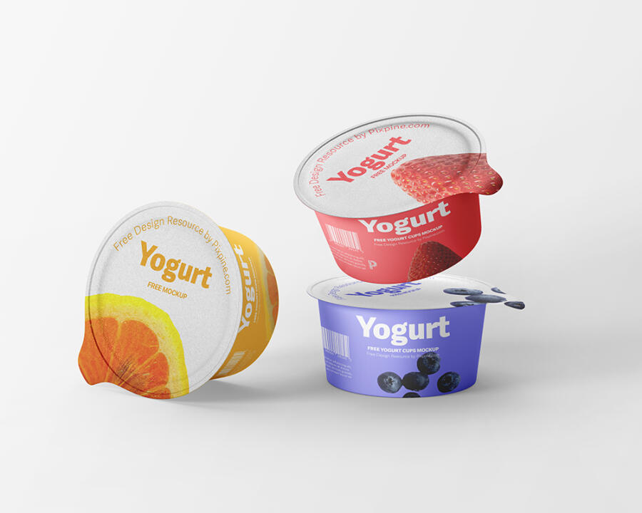 Yogurt Cups Free Mockup