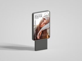 Brand Advertisement Display Stand Poster Free Mockup