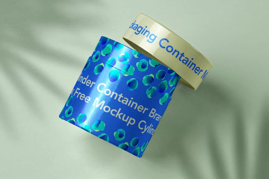 Branding Cylinder Free Box Mockup