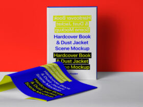 Free Dust Jacket Hardcover Book Mockup Set