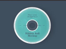 Free Ribbon Roll Mockup