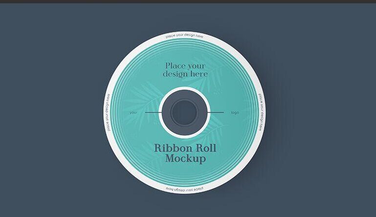 Free Ribbon Roll Mockup