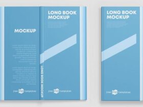 Free Vertical Long Book Mockup