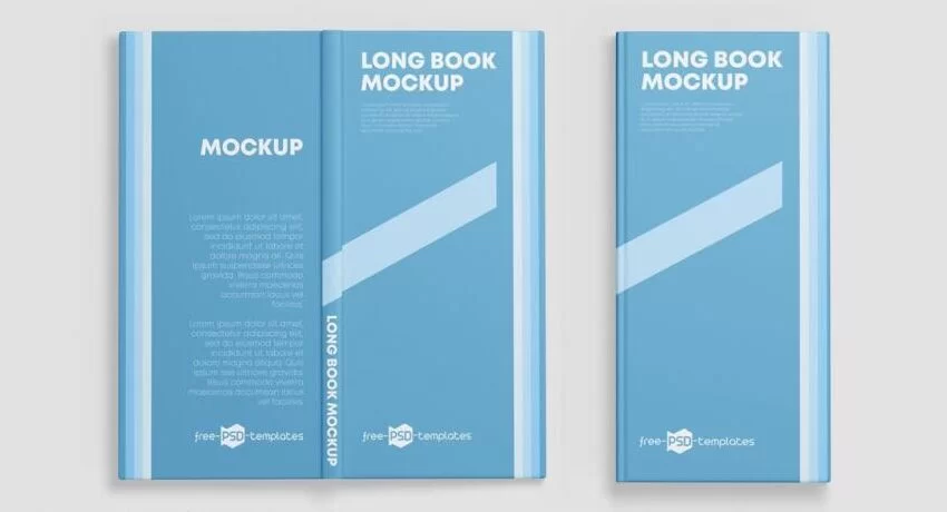Free Vertical Long Book Mockup