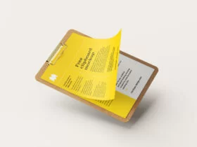 A4 Paper Clipboard Mockup