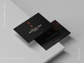 Free UK Size Business Card Mockup