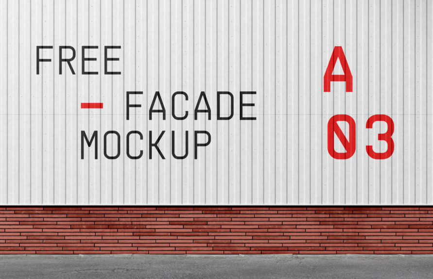 Metal Facade Free Mockup