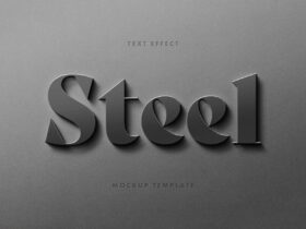 Sharp Steel Logo Free Mockup