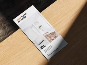 DL Single Sided Flyer Free Mockup