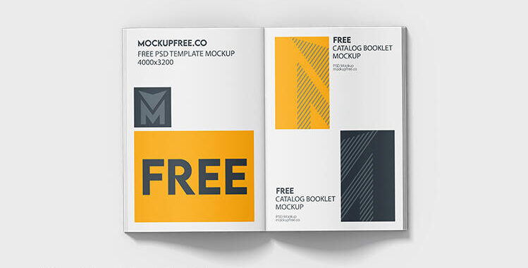 Free Catalog Booklet Mockup