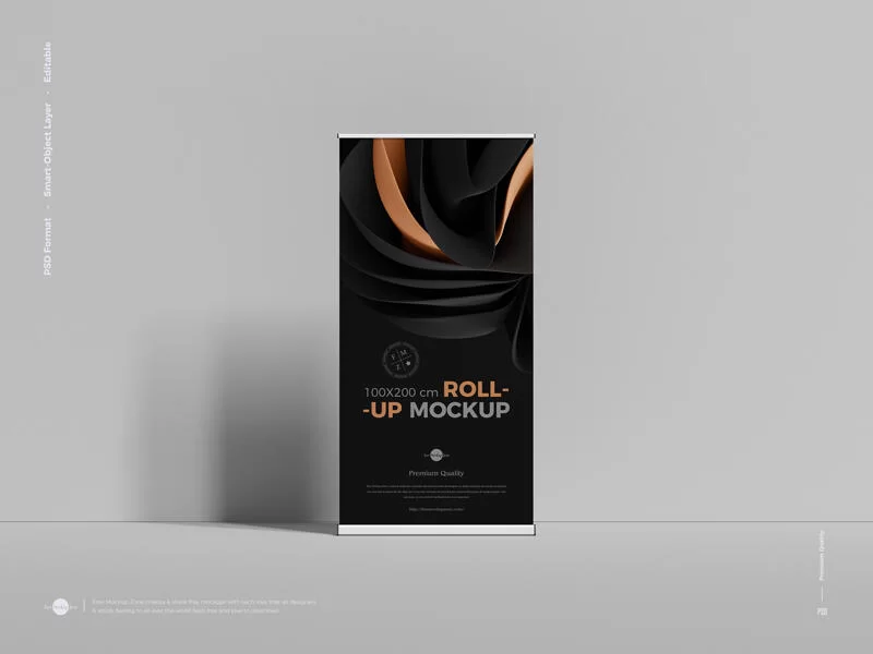 Free Advertising Banner Roll-up Mockup
