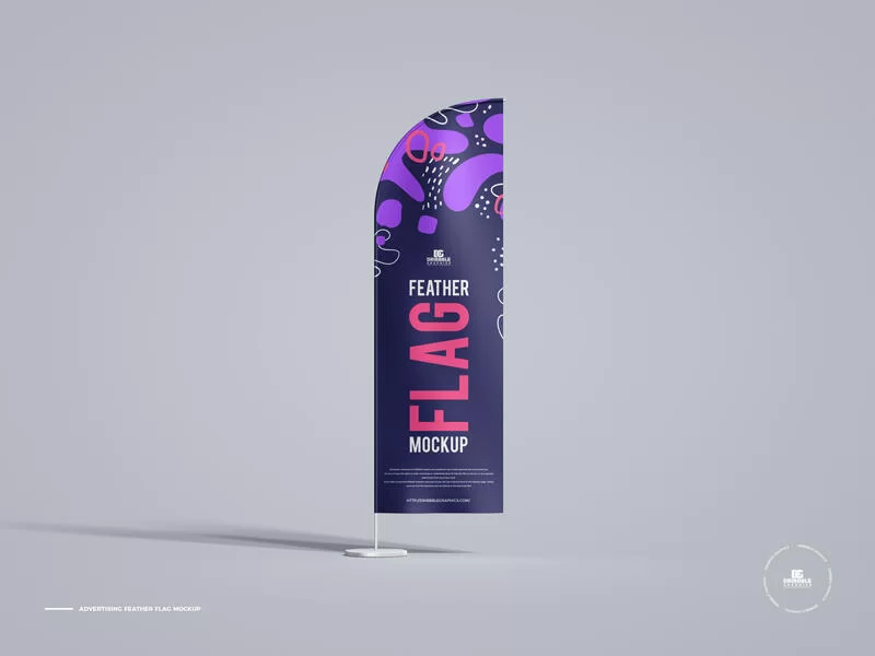 Free Advertising Feather Flag Mockup